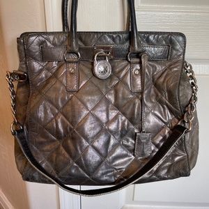Michael Kors lamb skin leather carryall